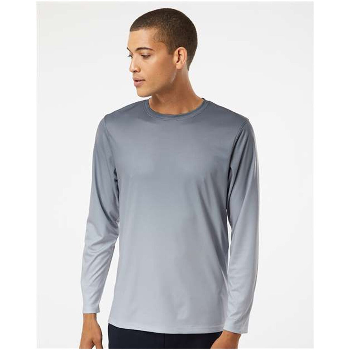 Paragon® Barbados Performance Pin Dot Crewneck Long Sleeve T Shirt