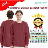 ComfortWash by Hanes® Garment-Dyed Crewneck Long Sleeve Sweatshirt