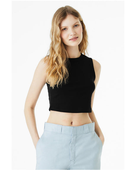 Bella + Canvas® Ladies Micro Rib Muscle Crop Tank