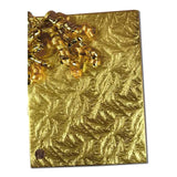 Embossed Metallic Wrapping Paper Gold Feather 24 ''x833 '