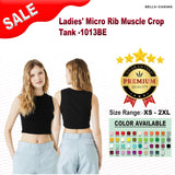 Bella + Canvas® Ladies Micro Rib Muscle Crop Tank