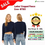 Bella + Canvas® Ladies Cropped Fleece Crew