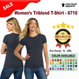 Next Level® Women’s Triblend Crewneck Short Sleeve T-Shirt