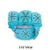Blue Snowflake Christmas Ribbon - 10 Yards x 2.5 Inches 1 / ROLL