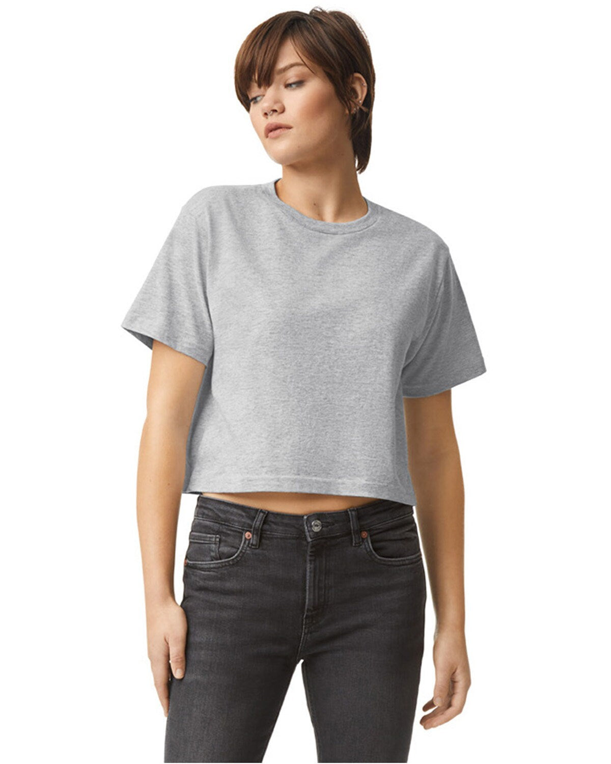 American Apparel® Ladies Fine Jersey Crewneck Short Sleeve Boxy T Shirt