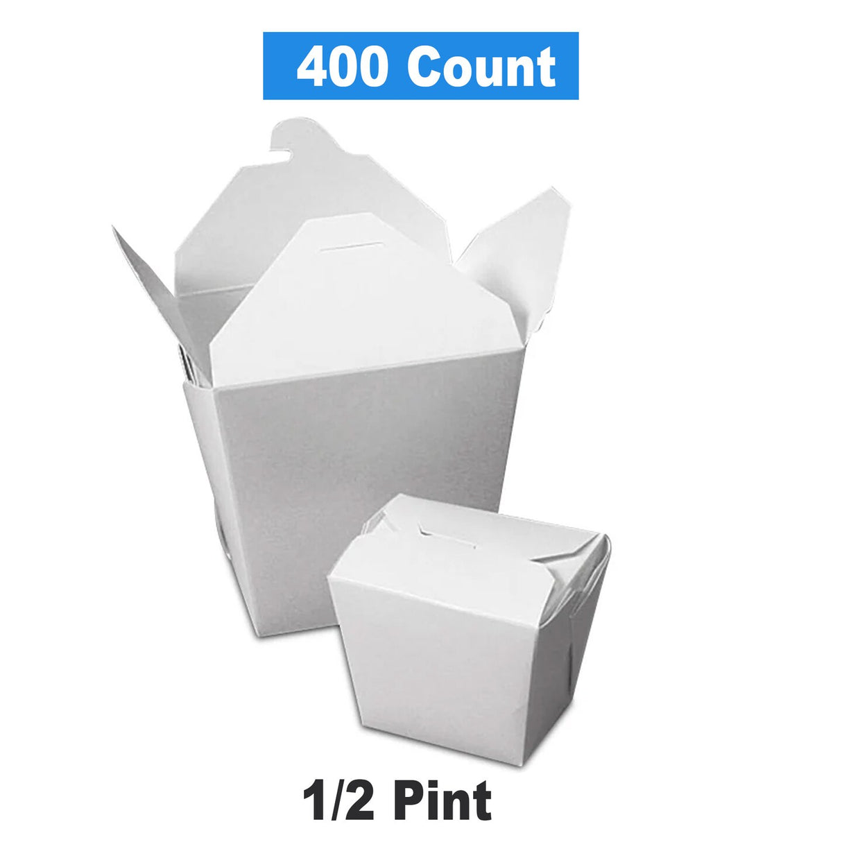 Microwaveable Chinese Take Out Boxes 1/2 Pint Pack of 400