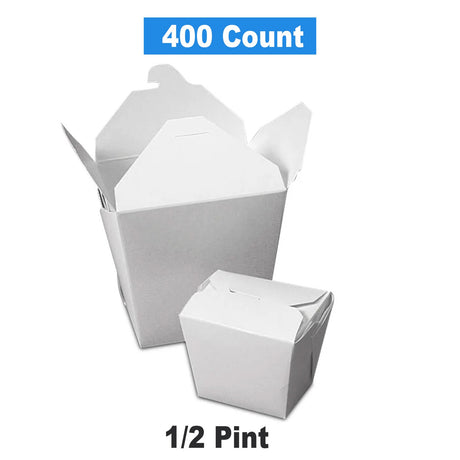 Microwaveable Chinese Take Out Boxes 1/2 Pint Pack of 400