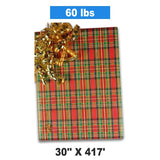 Plaid Christmas Wrapping Paper Embossed Plaid 30 ''*417 '