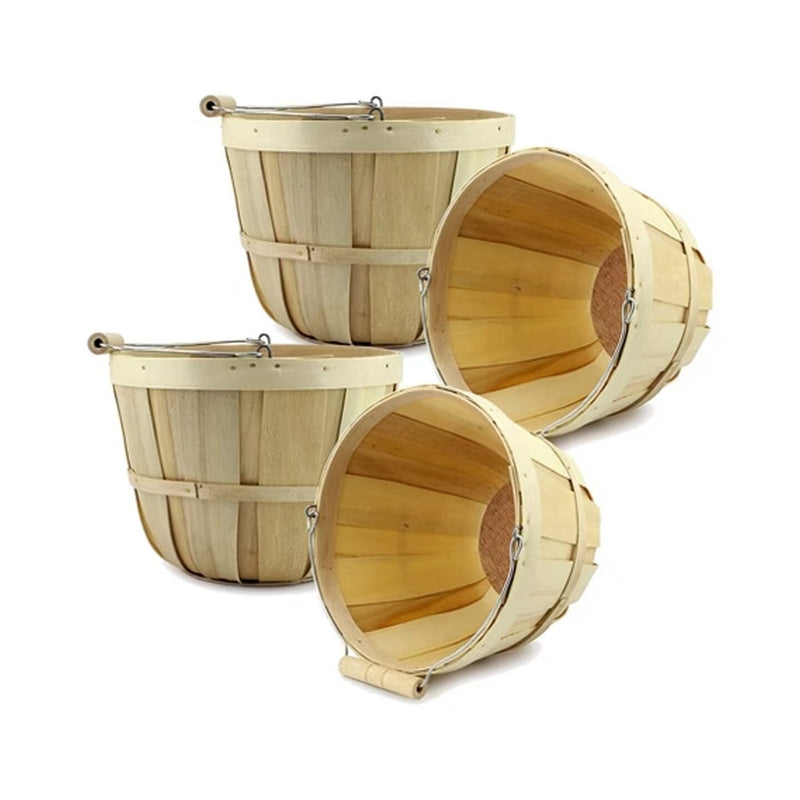 8 Quart Wood Slat Peck Basket 10.5" Diameter