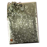 Silver Large Floral Embossed Metallic Wrapping Paper 30" x 417" Roll