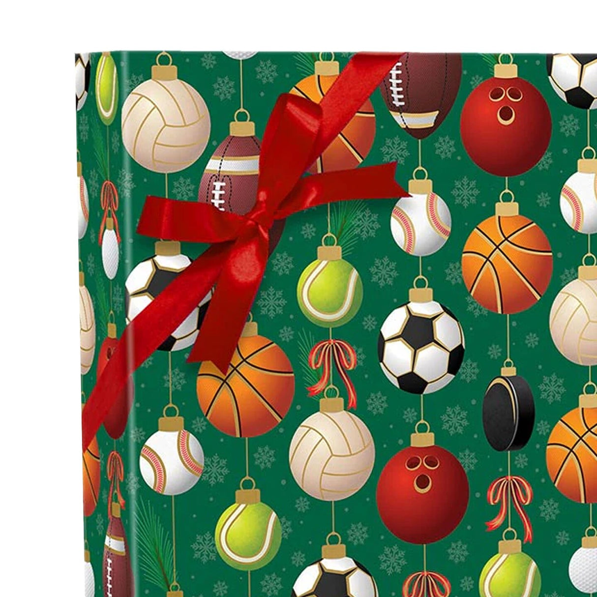 Festive Ornament Gift Wrap Roll 24" x 208' 1 Roll