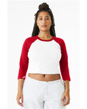 BELLA + CANVAS® Ladies Micro Ribbed Three Quarter Raglan Baby T Shirt
