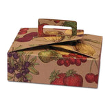 Flat Take Out Food Carrier with Handle 9" x 7" x 3"