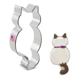 Ann Clark Cute Kitty Cat Cookie Cutter 4" x 2 1/8" Long tail back view profile