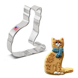 Ann Clark Cat with Tail Sitting Cookie Cutter, 4 1/4"