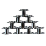 10 Pack Class 15 Sewing Machine Metal Bobbins Smooth Thread Delivery #2518-A