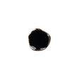 Organic Edge Enameled Shank Back Button - 18L/11.5mm - Gold and Black
