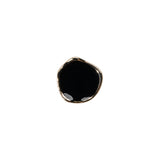 Organic Edge Enameled Shank Back Button - 18L/11.5mm - Gold and Black