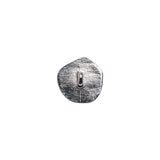 Organic Edge Enameled Shank Back Button - 18L/11.5mm - Nickel and White