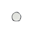 Organic Edge Enameled Shank Back Button - 18L/11.5mm - Nickel and White