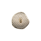 Organic Edge Enameled Shank Back Button - 28L/18mm - Gold and Black