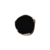 Organic Edge Enameled Shank Back Button - 28L/18mm - Gold and Black
