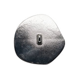 Organic Edge Enameled Shank Back Button - 40L/25.5mm - Nickel and Cream