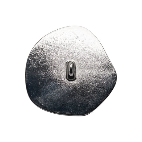 Organic Edge Enameled Shank Back Button - 40L/25.5mm - Nickel and Cream