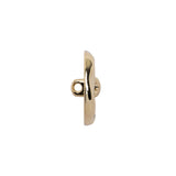 Organic Puffy Faux Four-Hole with Stitching Shank Back Button - 28L/18mm - Gold