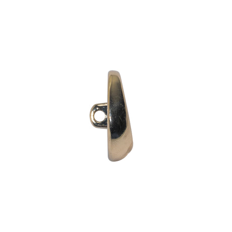 Off Center Low Concave Shank Back Metal Button - 24L/15mm - Pale Gold