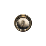 Off Center Low Concave Shank Back Metal Button - 24L/15mm - Pale Gold