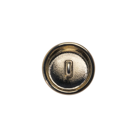 Off Center Low Concave Shank Back Metal Button - 24L/15mm - Pale Gold