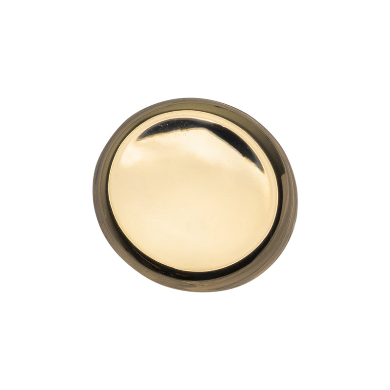 Off Center Low Concave Shank Back Metal Button - 36L/23mm - Pale Gold