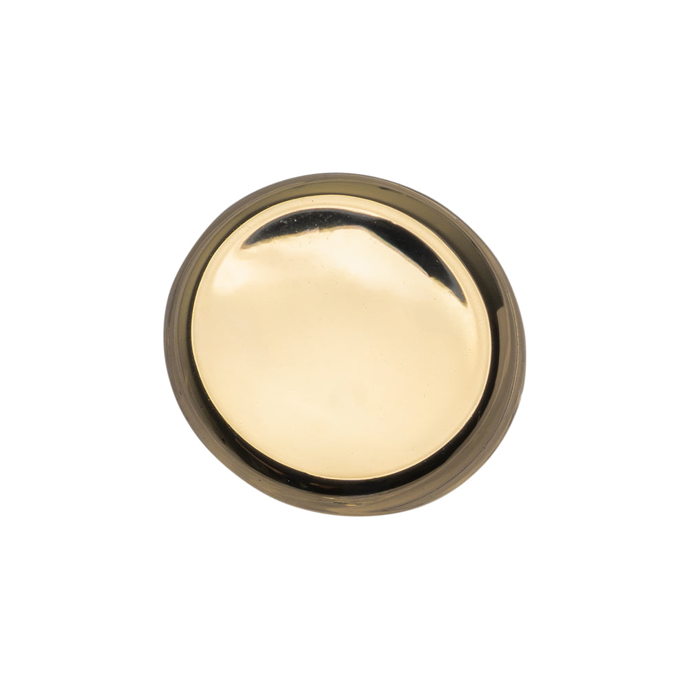 Off Center Low Concave Shank Back Metal Button - 36L/23mm - Pale Gold