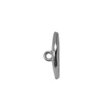 Organic Wavy Edge Concave Shank Back Metal Button - 27L/17mm - Brushed Nickel