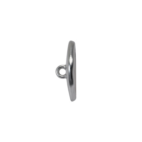 Organic Wavy Edge Concave Shank Back Metal Button - 27L/17mm - Brushed Nickel
