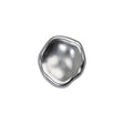 Organic Wavy Edge Concave Shank Back Metal Button - 27L/17mm - Brushed Nickel