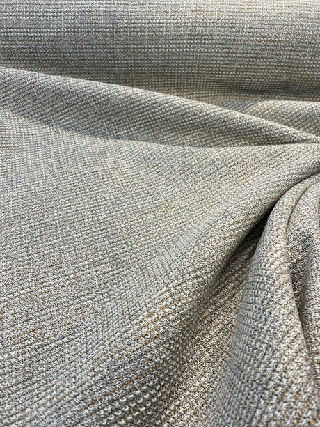 Guntersville Tweed Polyester Fabric - Latte Beige Tweed, 58" Width (1 Yard)