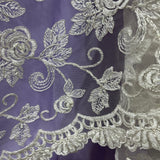 Beaded Corded Floral Bridal Lace Fabric 52" Wide
