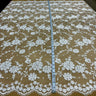 Embroidered Lace Fabric 100% Polyester Net Mesh 52"