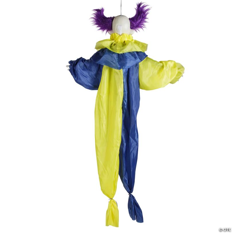 47 1/4" Hanging Light-Up Shaking Clown Animated Prop Halloween Decoration