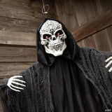 47 1/4" Hanging Light-Up Skeletal Reaper Animated Prop Halloween Decoration