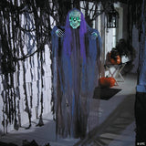 47 1/4" Light-Up Hanging Black & Gray Reaper Halloween Decoration