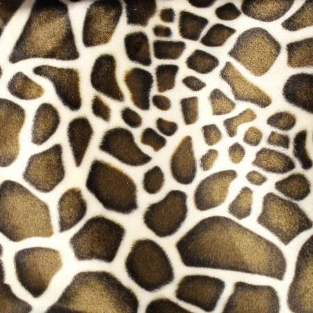 Safarri Brown Velboa Fur Giraffe Animal Short Pile Fabric,