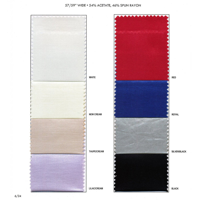 Marseilles Acetate Rayon Fabric - Solid, 59" Width (1 Yard)