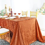 Elegant Seamless Rectangular Ice Crushed Velvet Tablecloth