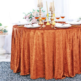 Premium Ice Crushed Velvet Round Tablecloth