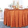 Premium Ice Crushed Velvet Round Tablecloth