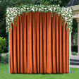 Velvet Backdrop Drape 12 ft x 57 in Rust/Burnt Orange