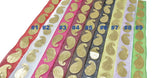 Metallic Gold Paisley Chiffon Ribbon 1in